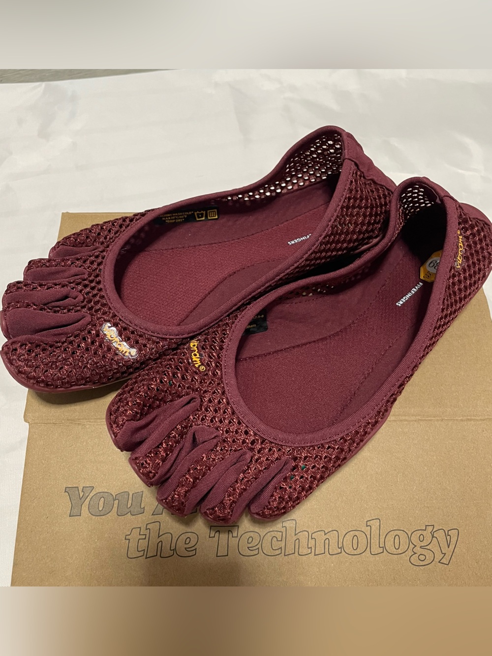 Vibram Womens Burgundy Mesh FiveFinger Shoes